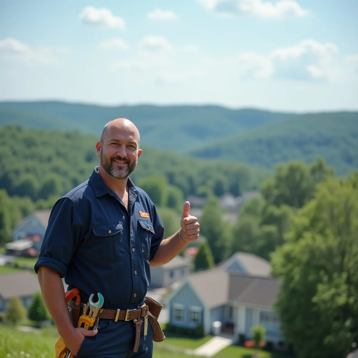 Map and service area territory for HVAC dispatch across Harford County MD